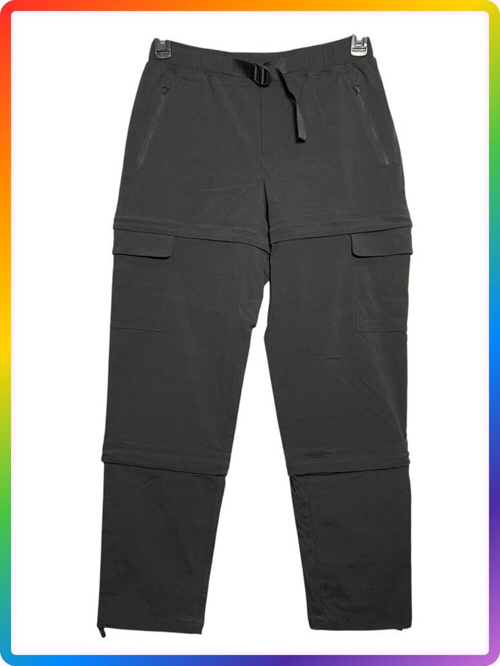 Athleta Convertible Hiking Pants SIZE 8 Black Zip Off Trail Cargo EUC